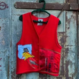 Vintage 80s One of One Handmade Upcycled Vest